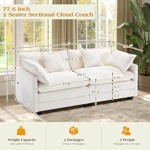 Hanherry Modular Sectional Sofa, Cloud Couch - Image 2