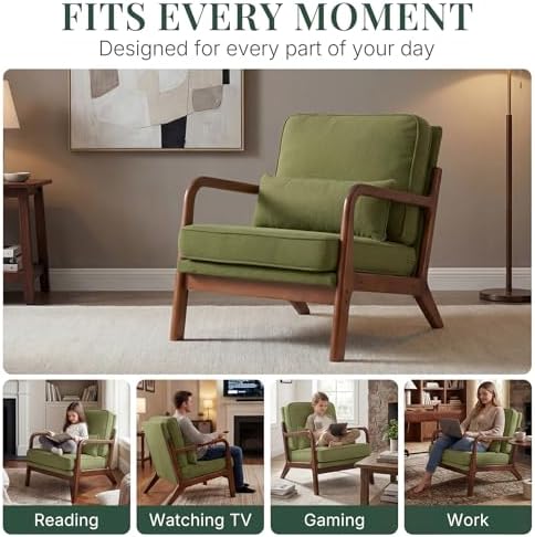 DUMOS Mid Century Modern Accent Chair - Image 4
