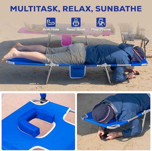 Romswi 2PK Folding Tanning Beach Chair - Image 5