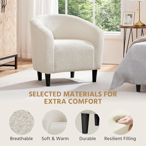 Yaheetech Compact Sherpa Accent Chairs Set of 2 - Image 5
