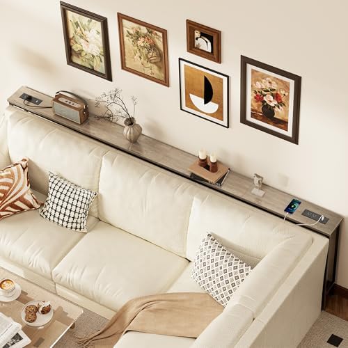 SUPERJARE 102.4 inch Narrow Behind Couch Table - Image 2