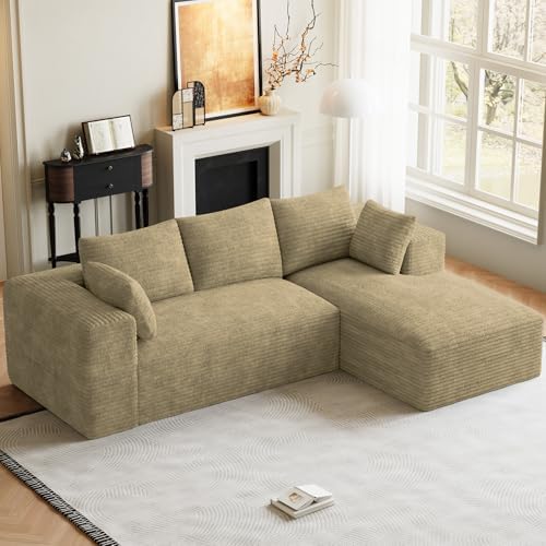 ONEMMLION 107" L-Shaped Cloud Boneless Couch Sofa by ONEMMLION