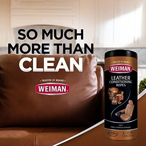 Weiman Leather Cleaner, Conditioner & Protector, 4 Pack, Car Interior - Image 3