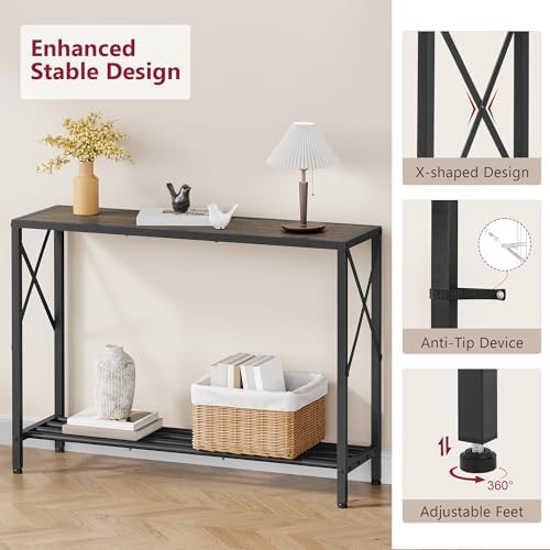 Tajsoon Console Table 41.8", 2 Tier Entryway Table - Image 5