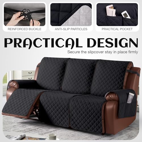KinCam Waterproof Recliner Sofa Covers Washable, 3 Seater - Image 4