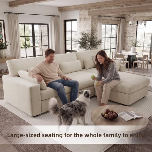 WorthFurni 113.4'' Modular Sectional Sofa, L Shaped Oversized Extra Deep Couches - Image 4