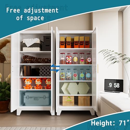 Washsemba 71'' Farmhouse Metal Storage Cabinet - Image 5