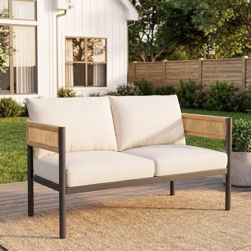 Gand Patio Outdoor Patio Furniture Loveseat, 2 Seat Sofa Set - Image 5
