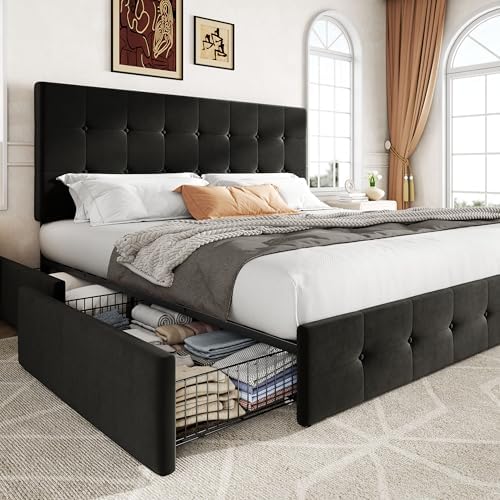 Allewie King Size Storage Bed Frame by Allewie