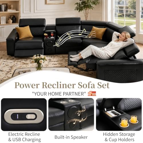 Power Reclining Sectional Sofa - Image 4