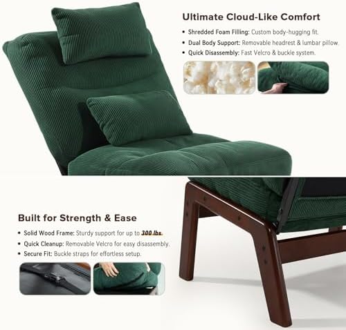 GEMBED Corduroy Accent Chair - Image 5