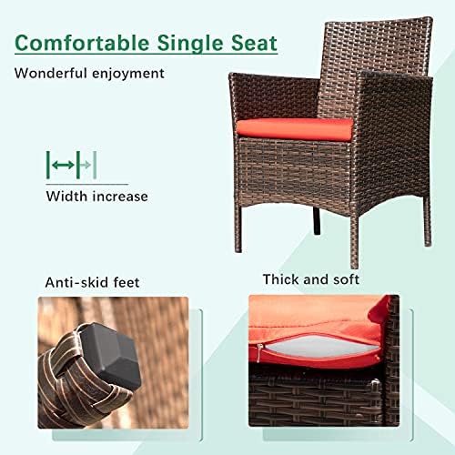 Greesum Patio Furniture 4 Pieces Conversation Sets - Image 5