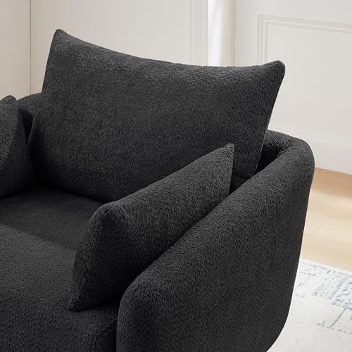 360° Swivel Accent Armchair, 39.3" Oversized, Dark Gray - Image 6