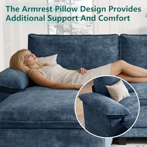 108" Modular Sectional Couch, L Shaped Cloud Sofa - Image 3