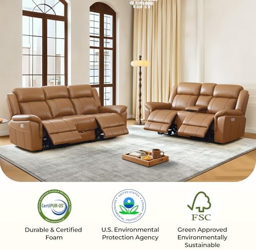 CHITA Leather Power Recliner Sofa Wall Hugger - Image 4