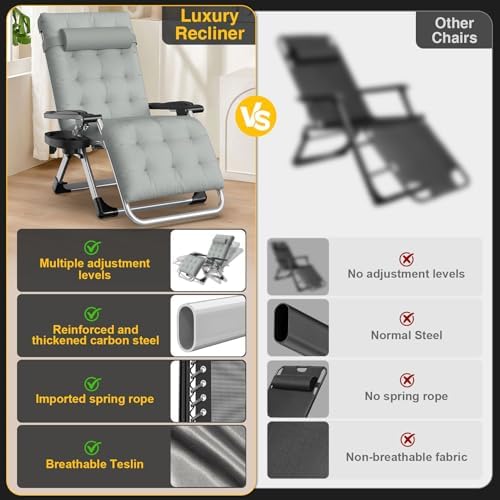 Suteck Zero Gravity Chair, Folding Lounge Chairs - Image 6