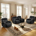 Power Recliner Sofa Set, Breathing Leather Reclining Couch Set, Leather by Unknown