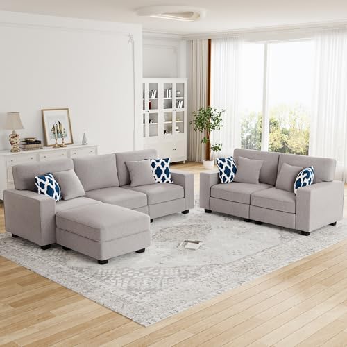 Legend Vansen Oversized Modular Sectional Sofa, U/L‑Shaped Reversible Couch - Image 2