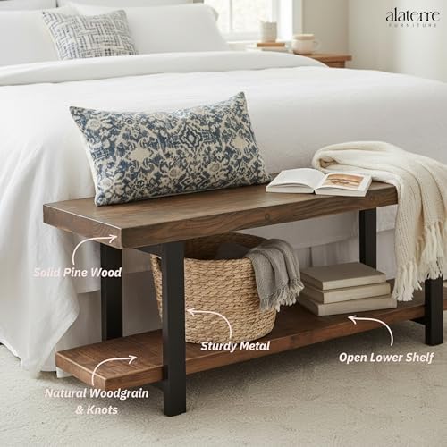 Pomona Solid Wood Entryway Bench - Image 6