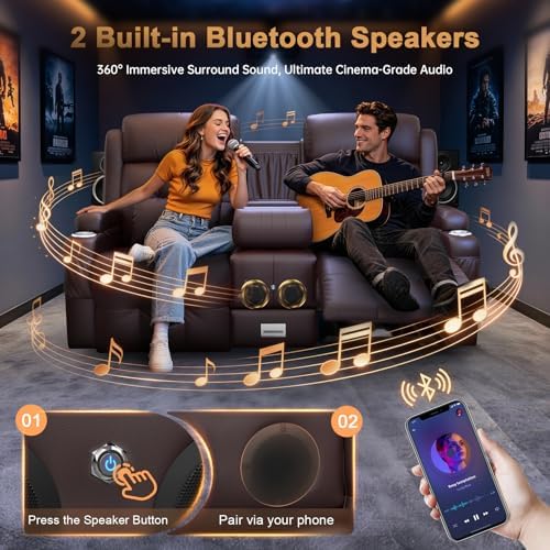 RV Loveseat Recliner Sofa, Home Theater Seating - Image 4