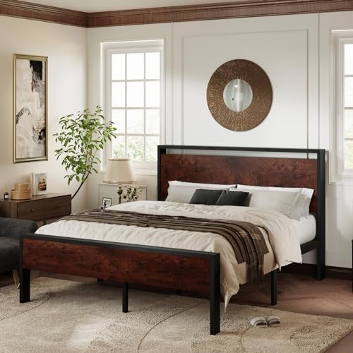 Allewie Full Size Bed Frame, Heavy Duty 12 Metal Slats Support - Image 3