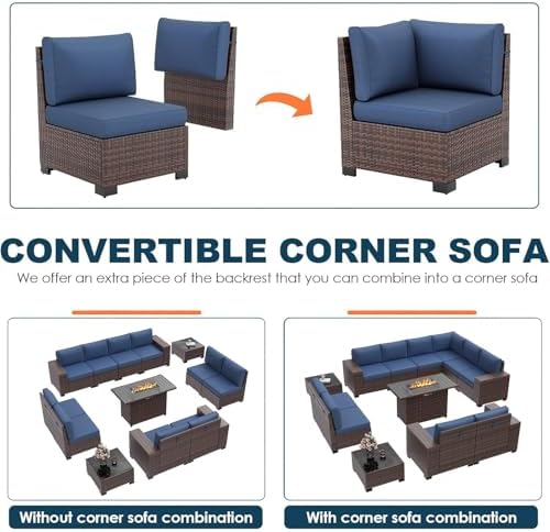 Patio Furniture Set with 44'' Fire Pit Table - Image 4