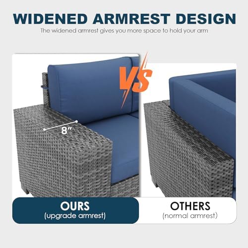 Patio Furniture Set with 44'' Fire Pit Table - Image 4