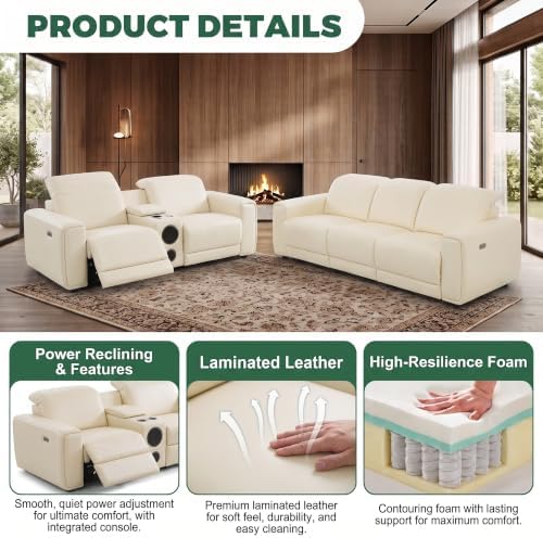 2 Pieces Power Recliner Sofa Set - Image 6