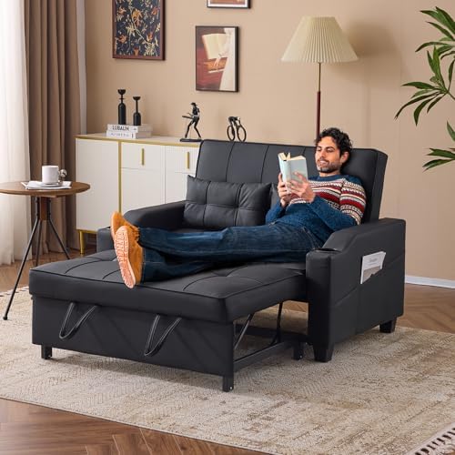 VINGLI Convertible Loveseat Sleeper Sofa Bed, Pullout Couch - Image 2