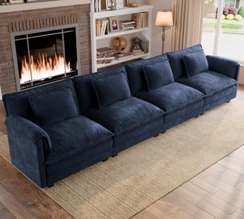 ELUCHANG 153" Oversized Modular Sectional Sofa, Comfy Chenille Cloud Couch by ELUCHANG