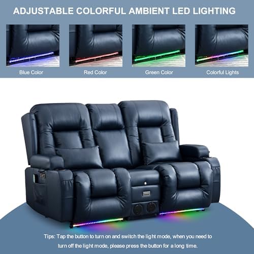 TUNYI Power Loveseat Recliner Sofa - Image 7
