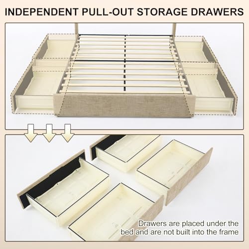 VELOCAVA Queen Storage Bed Frame - Image 4