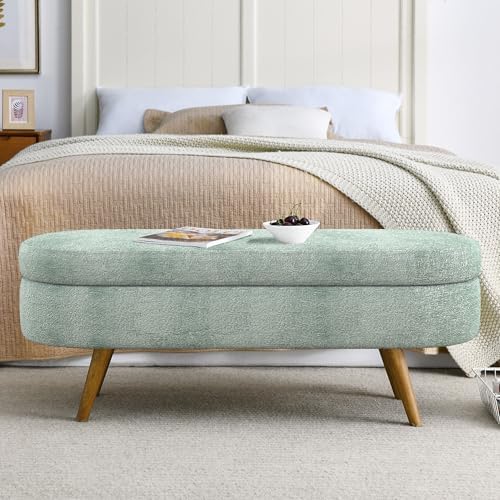 43.5" Ottoman with Storage, Storage Ottoman Bench with Safety Hinge, Bed End - Image 6