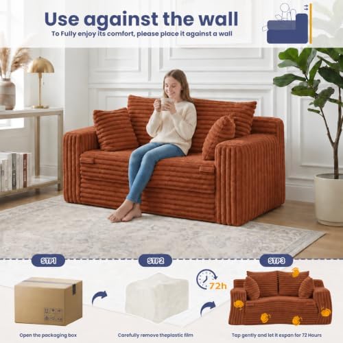 3-in-1 Convertible Sofa Bed: Boneless Loveseat Sleeper & Folding Couch Bed - Image 7