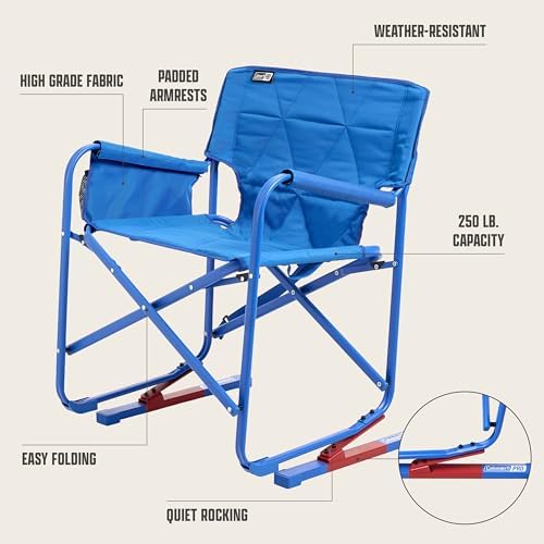 Coleman Pro Rocker Chair, Easy & Fast Folding, 250lb Capacity - Image 5