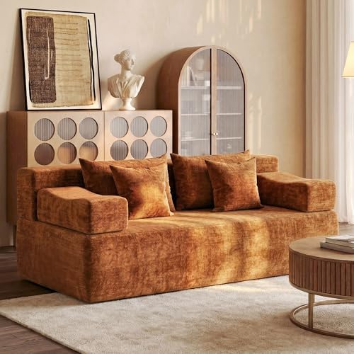 MONVANE 70" Modular Sectional Sofa, Boneless Loveseat by MONVANE