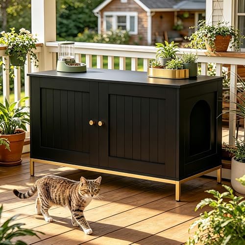 Homhedy 35.4" L Cat Litter Box Enclosure - Image 6