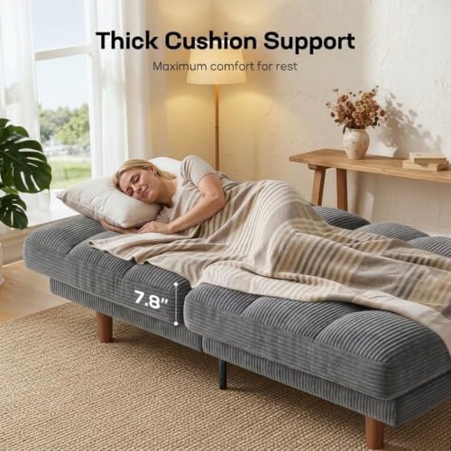 Marsail 70" Convertible Futon Sofa Bed, Small Recliner Sleeper Sofa - Image 5