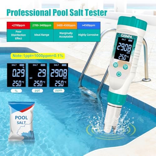 Digital Pool Water Tester, Chlorine Tester & Pool Salt Tester - Image 3