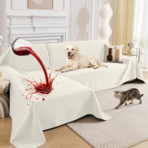100% Waterproof Sectional Couch Covers, 2 Pieces L Shaped Sofa Cover by DeepDream