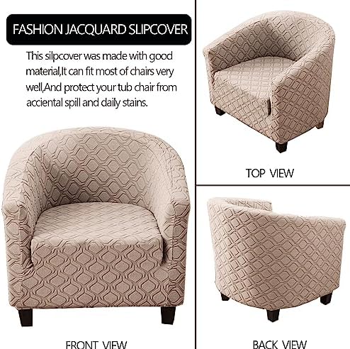 MIFXIN Tub Chair Slipcover 1 Piece Stretch Club Chair Cover Spandex Elastic - Image 3