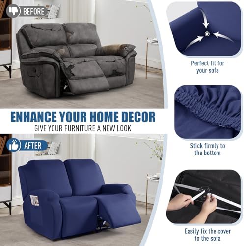 TAOCOCO Stretch Recliner Loveseat Cover 2 Pieces Couch Covers - Image 5
