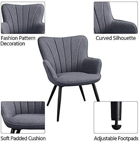 Yaheetech Accent Chairs Set of 2, Upholstered Armchairs - Image 5