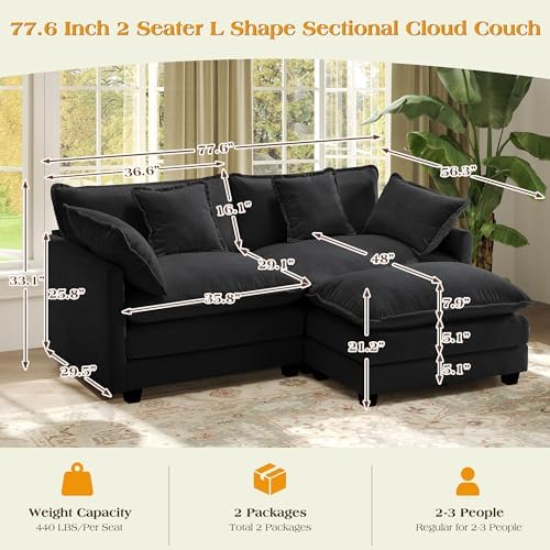 Hanherry Modular Sectional Sofa, Cloud Couch - Image 2