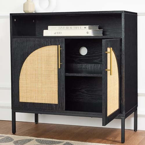 Best Choice Products Rattan Sideboard Buffet Cabinet, Entryway Table, Accent - Image 5
