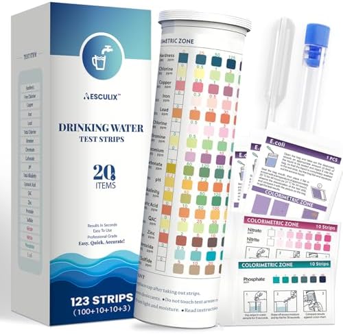 20 in 1 Water Tester for Drinking Water, Well Water Testing Kit, Suitable for by AESCULIX