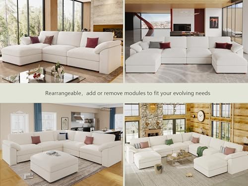 EASE MOOSE Modern 3 Seat Sectional Modular Sofa, Comfty Deep Seat Couch - Image 6