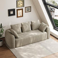 Curved Modern Couch Sofa, Boneless Couch, Modern 3 Seater Cloud Couch, Deep Seat by Wrofly
