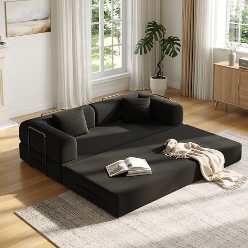 79in Boneless Couch Convertible Futon Sofa Bed Queen by Unknown