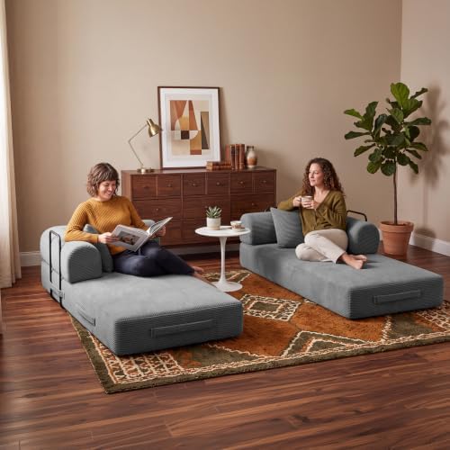 79" Memory Foam Sofa Bed, Convertible Futon Boneless Couch - Image 6